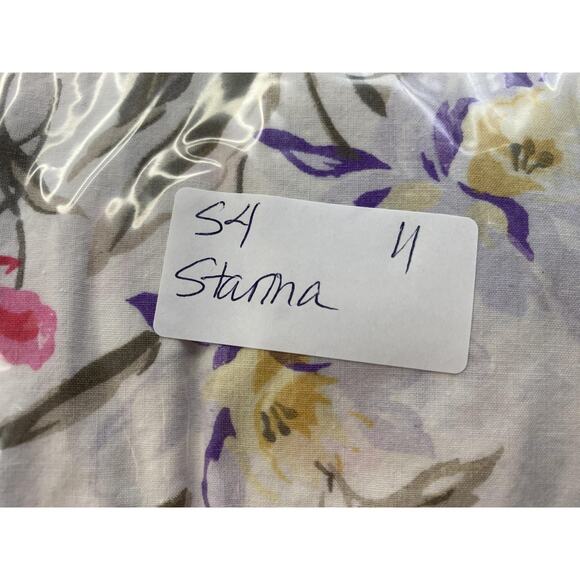 Vintage Starina Dress Womens Medium Floral Button Front Sundress Pockets 90s - Picture 14 of 14